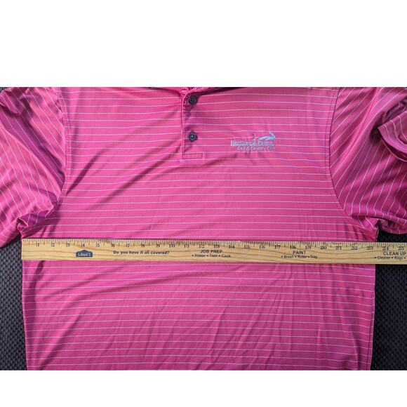 FJ Golf Polo Performance Shirts Lot of 2 Mens Med Green Pink Striped Design - Picture 6 of 10